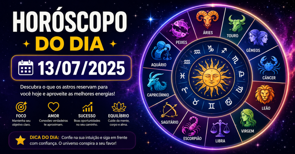 HORÓSCOPO DO KALEDRI – SEGUNDA-FEIRA, 13 DE JULHO DE 2026
