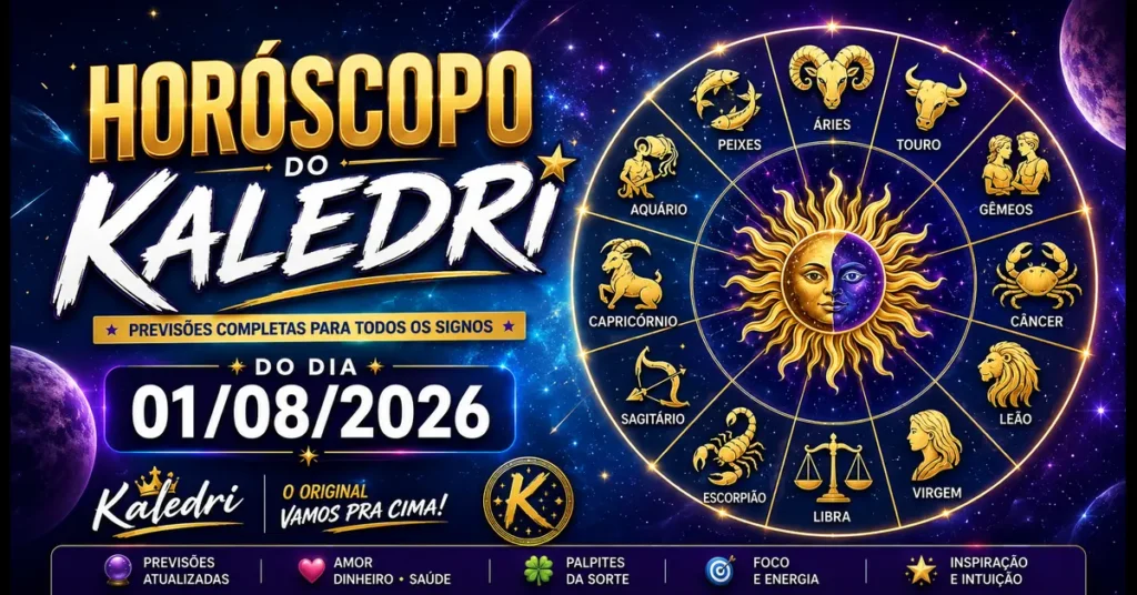 Horóscopo do Kaledri para sábado, 01 de agosto de 2026