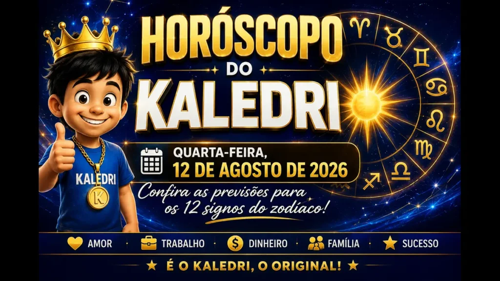 Horóscopo do Kaledri 12/08/2026 previsões dos signos