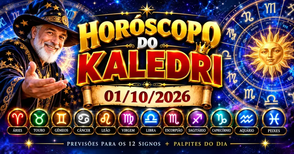 Horóscopo do Kaledri 01/10/2026 – Previsões para os 12 signos