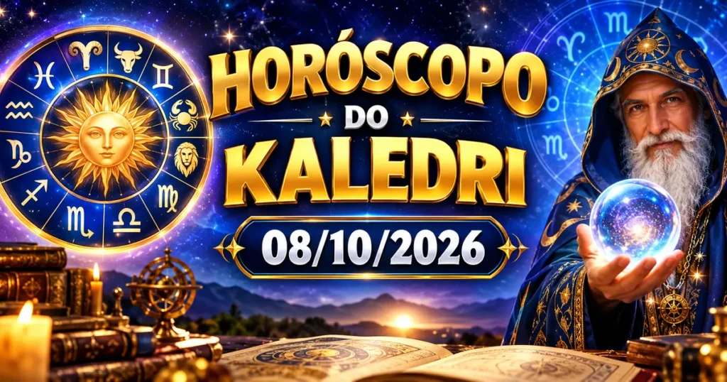 Horóscopo do Kaledri 08/10/2026 com previsões para os 12 signos do zodíaco